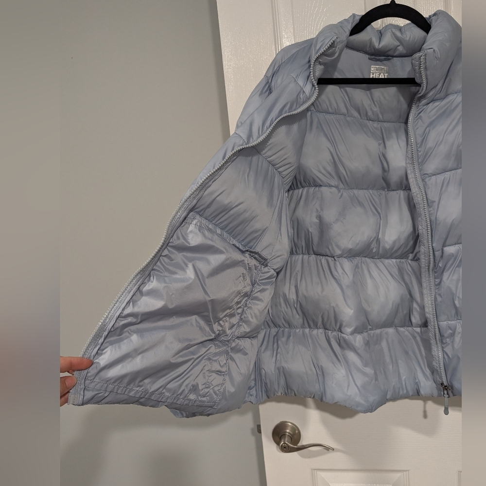 32 Degrees Heat Light Gray/Blue Puffer Jacket in Size XXL - Picture 8 of 15